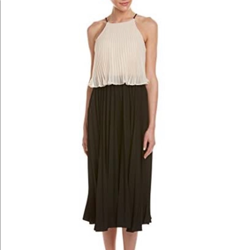 Abs Pleated Spaghetti Strap Jumpsuit Size M